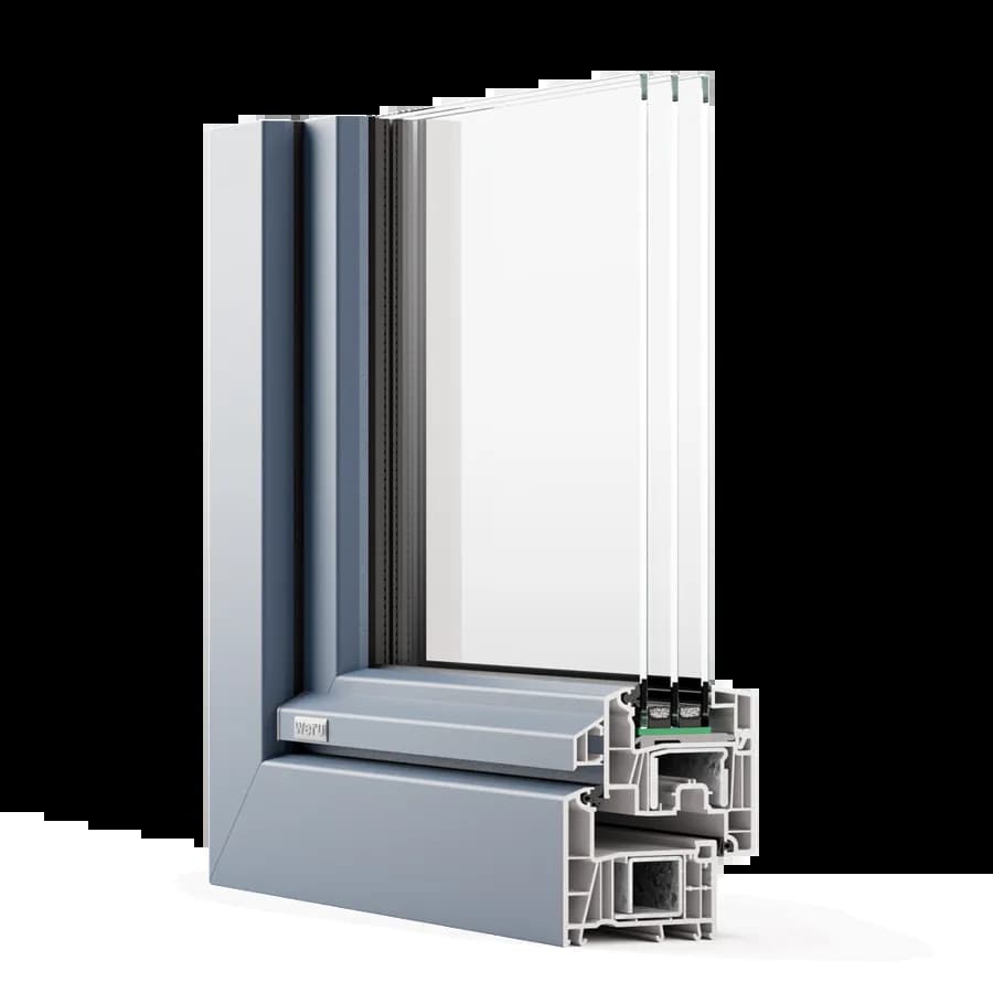 Kunststofffenster WERU CALIDO Profilschnitt