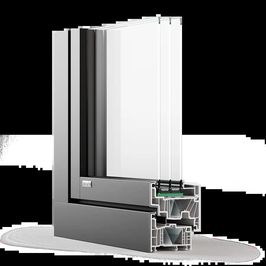 Kunststoff-Aluminium-Fenster WERU IMPREO-top Profilschnitt