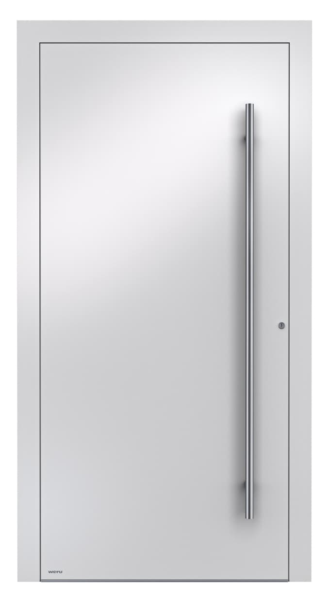 WERU ATRIS Aluminium-Haustür Klassik Modell H10408 in Verkehrsweiß