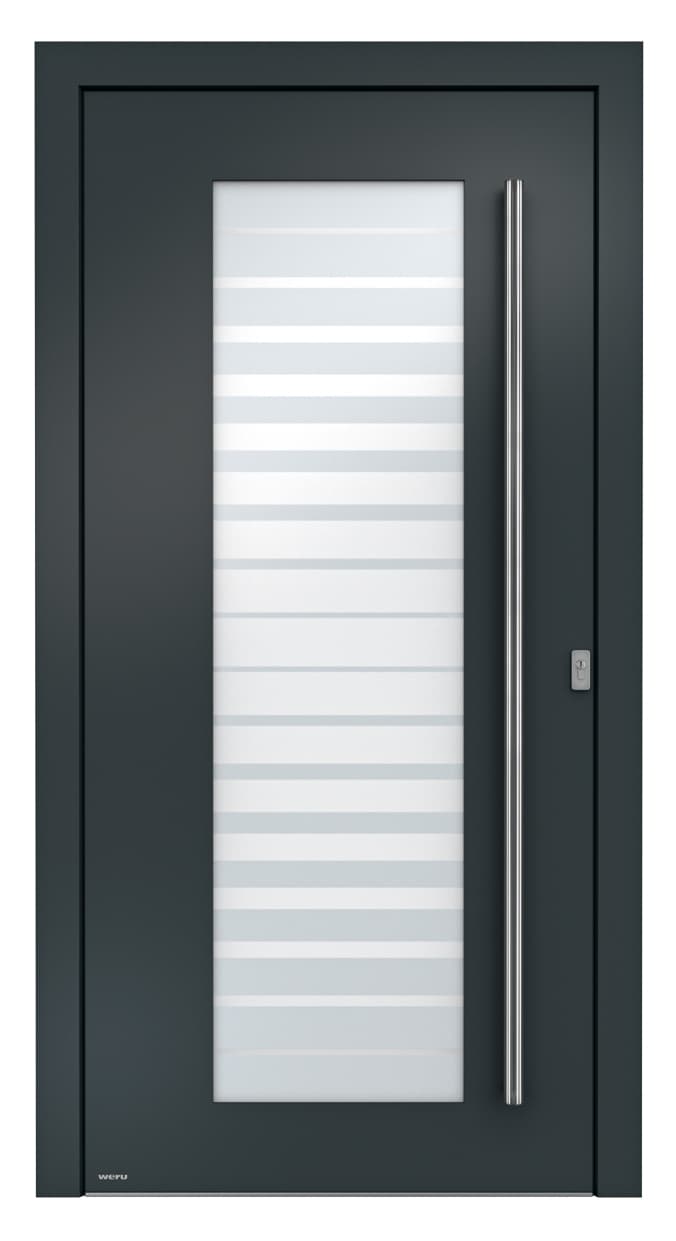 WERU ATRIS Aluminium-Haustür Modern Modell H11126 in Anthrazitgrau