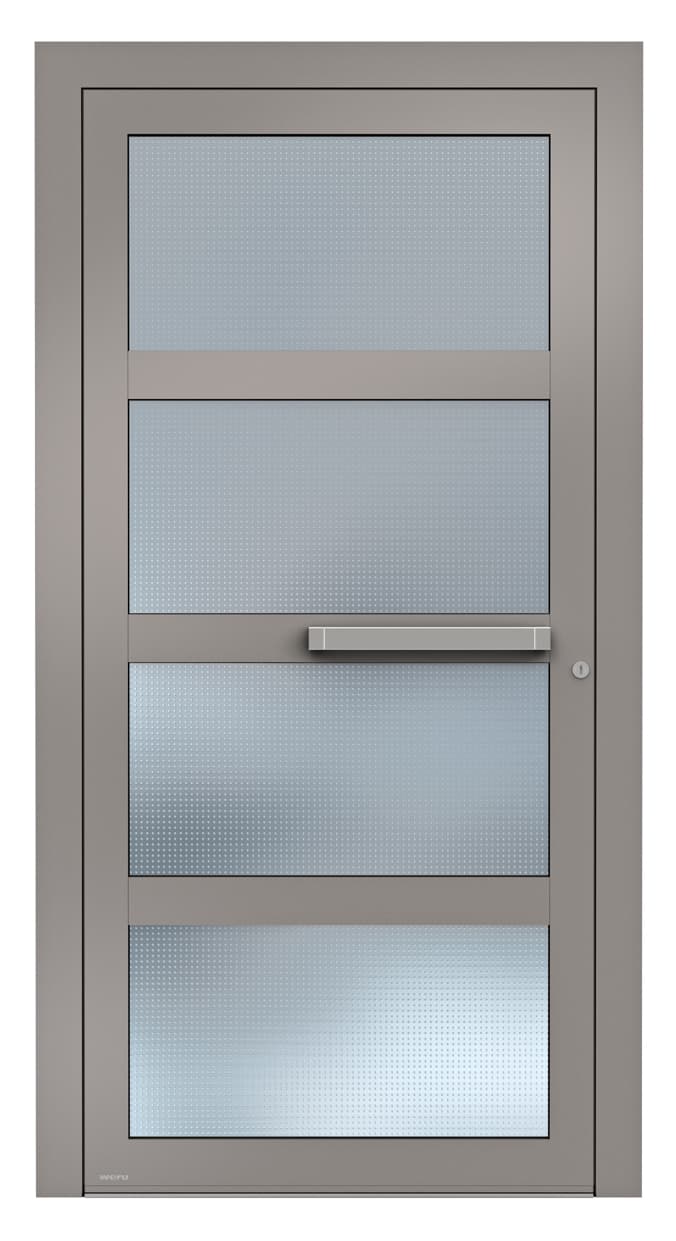 WERU ATRIS Aluminium-Haustür Vario Modell H00030-K in Graualuminium