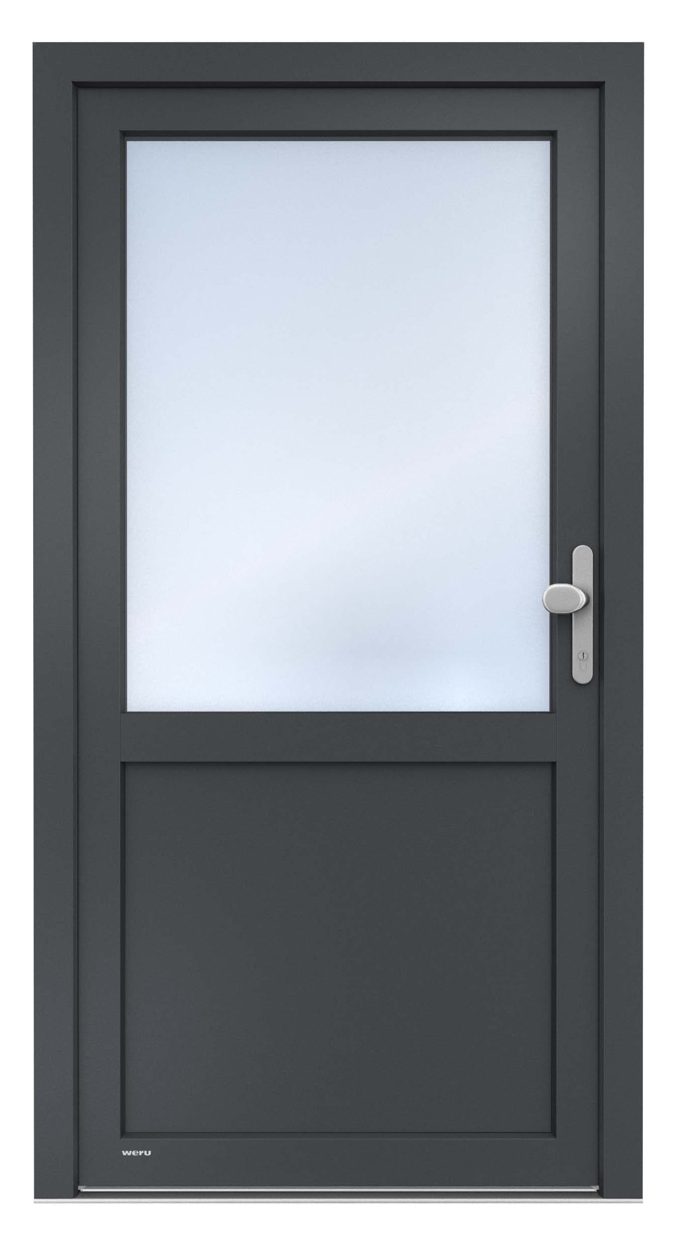 WERU Amenta ECCO Kunststoff-Haustür Modell H10356 in Anthrazit Holzstruktur