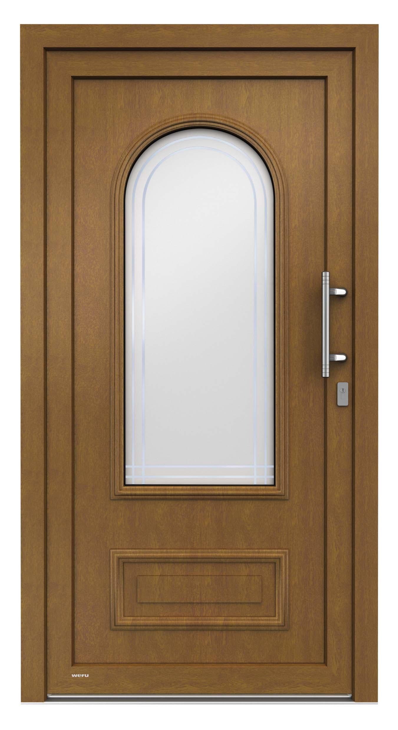 WERU Amenta Kunststoff-Haustür Modell H10339 Golden Oak