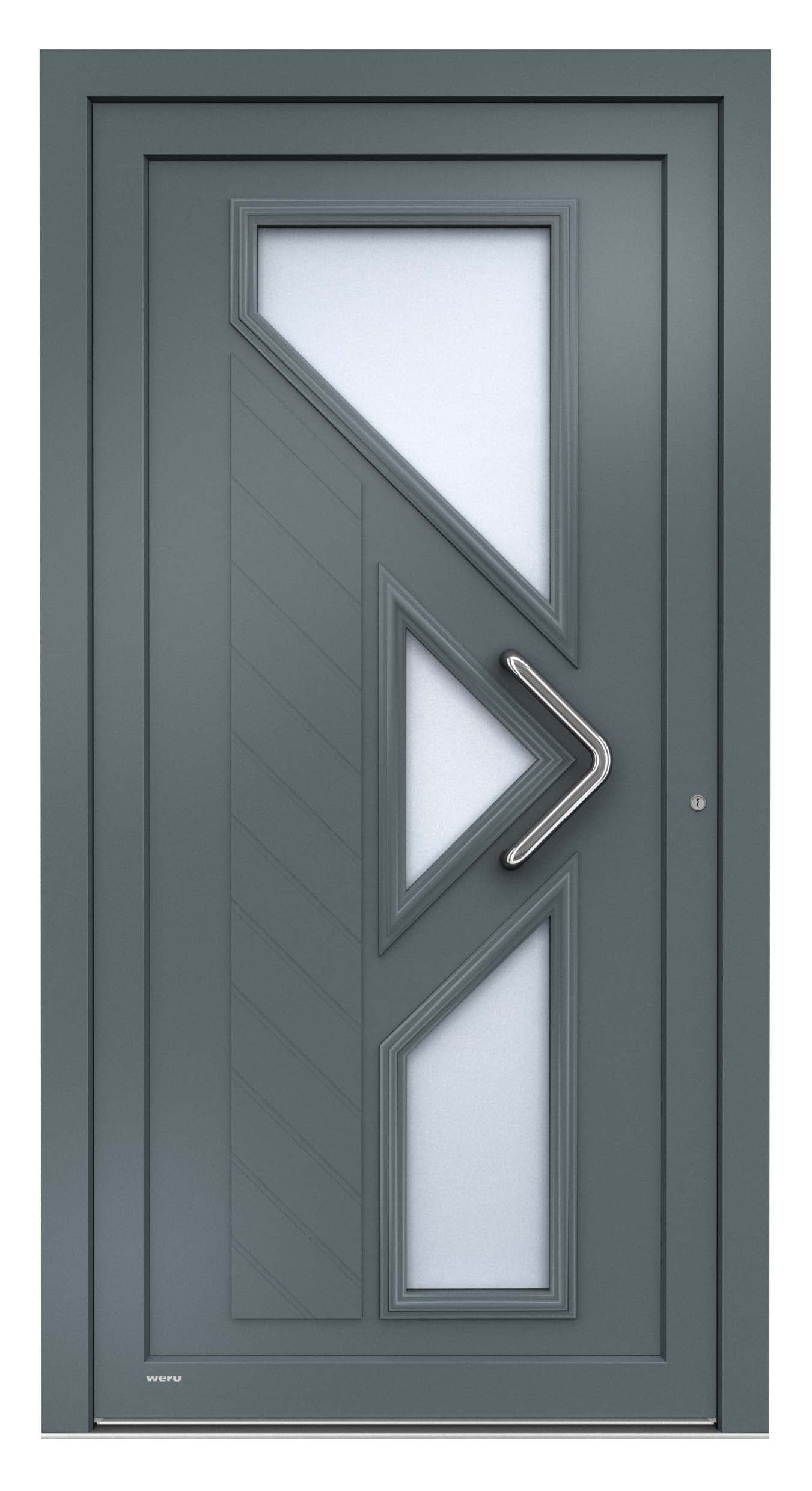 WERU Amenta Kunststoff-Haustür Modell H10562 in Blaugrau
