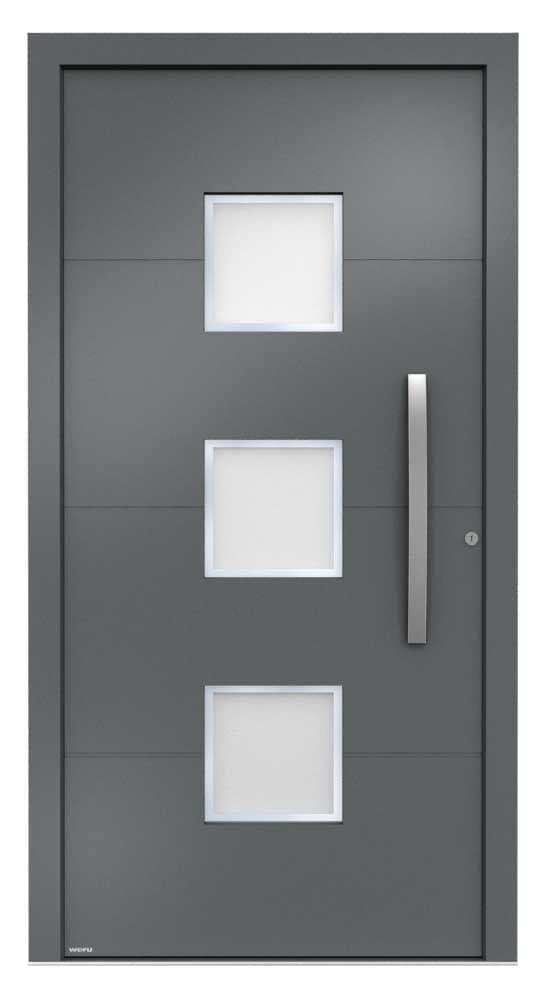 WERU Amenta Kunststoff-Haustür Modell H10722-G in Basaltgrau