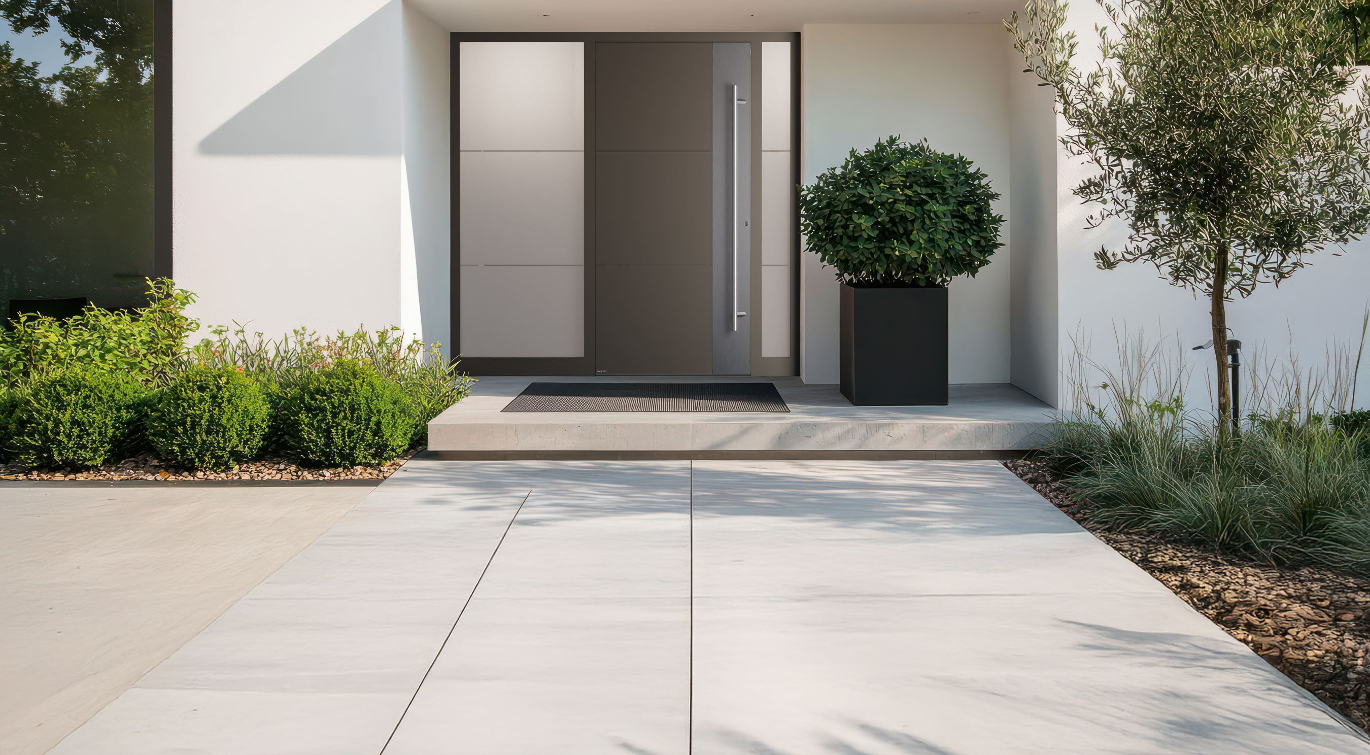 Moderne Haustüren aus Aluminium mit edler Oberfläche und hoher Sicherheit