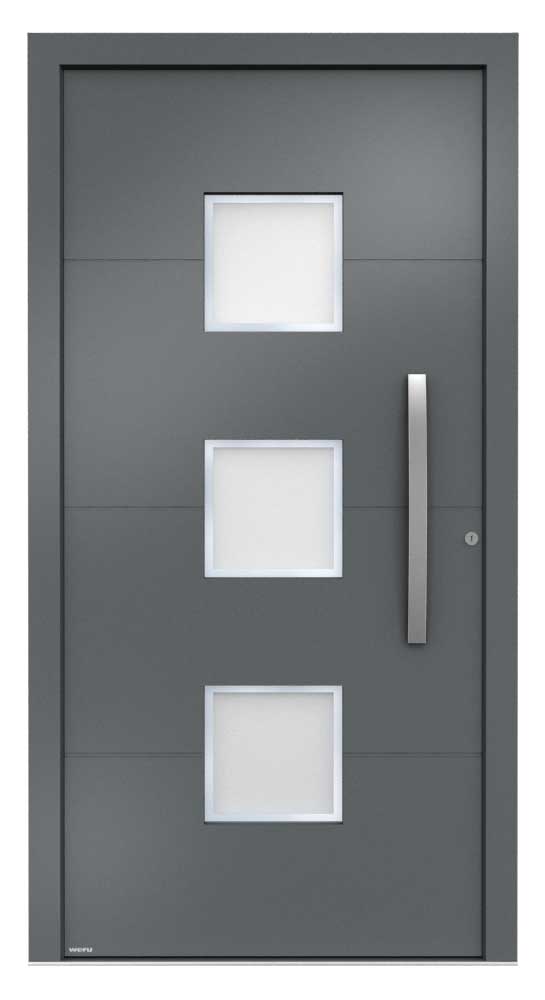 WERU Amenta Kunststoff-Haustür Modell H10722-G in Basaltgrau