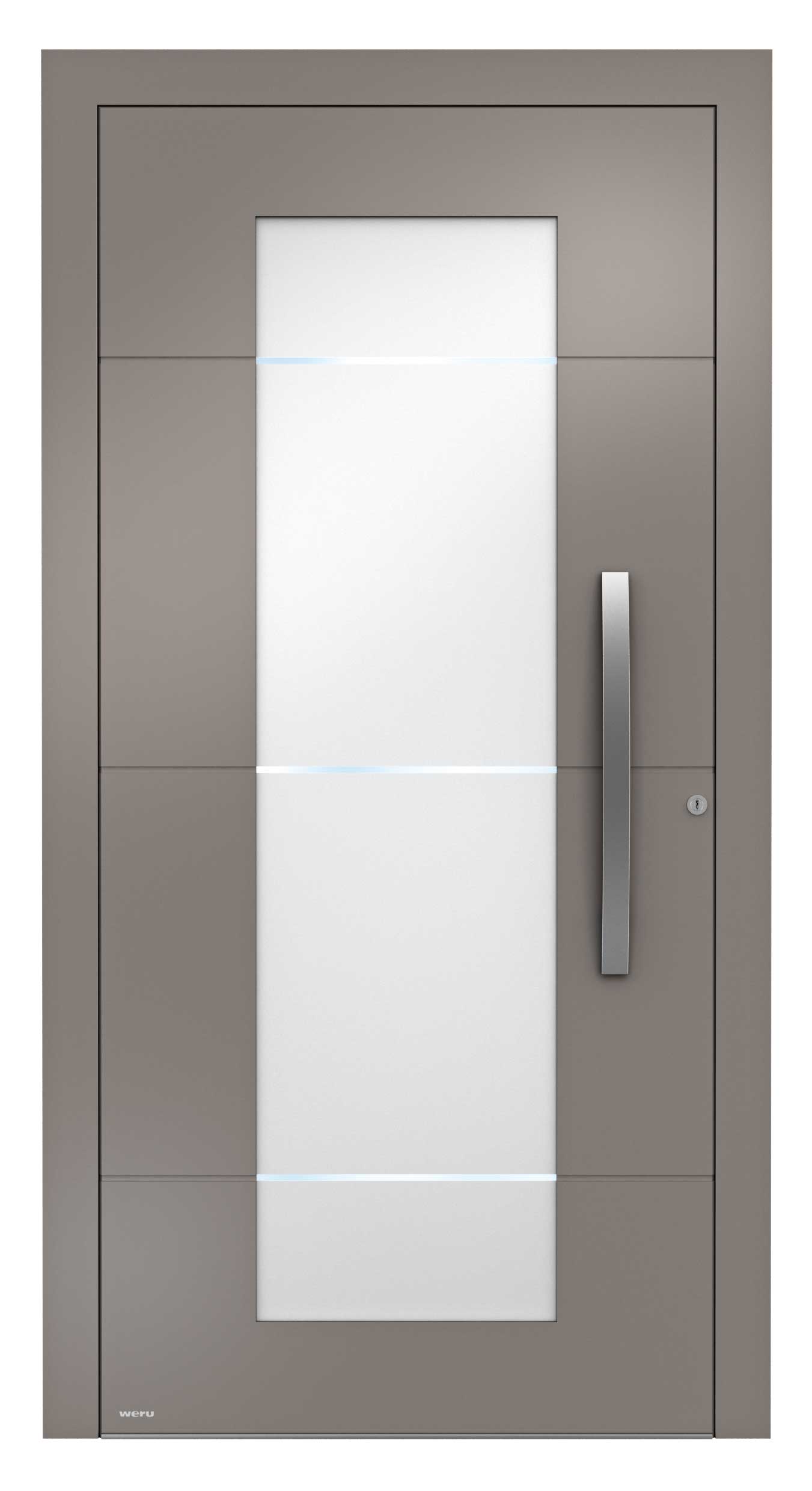 WERU Amenta Kunststoff-Haustür Modell H11142 in Graualuminium