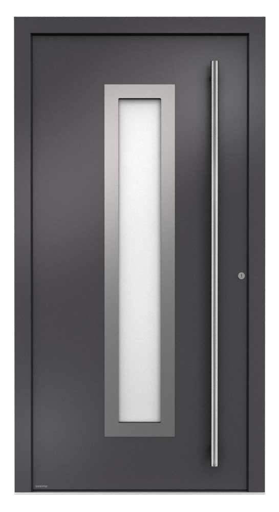 WERU Amenta Kunststoff-Haustür Modell H11150-G in Anthrazitgrau Perlstruktur