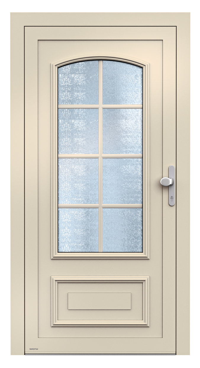 WERU ATRIS Aluminium-Haustür Klassik Modell H10154 in Chinchilla