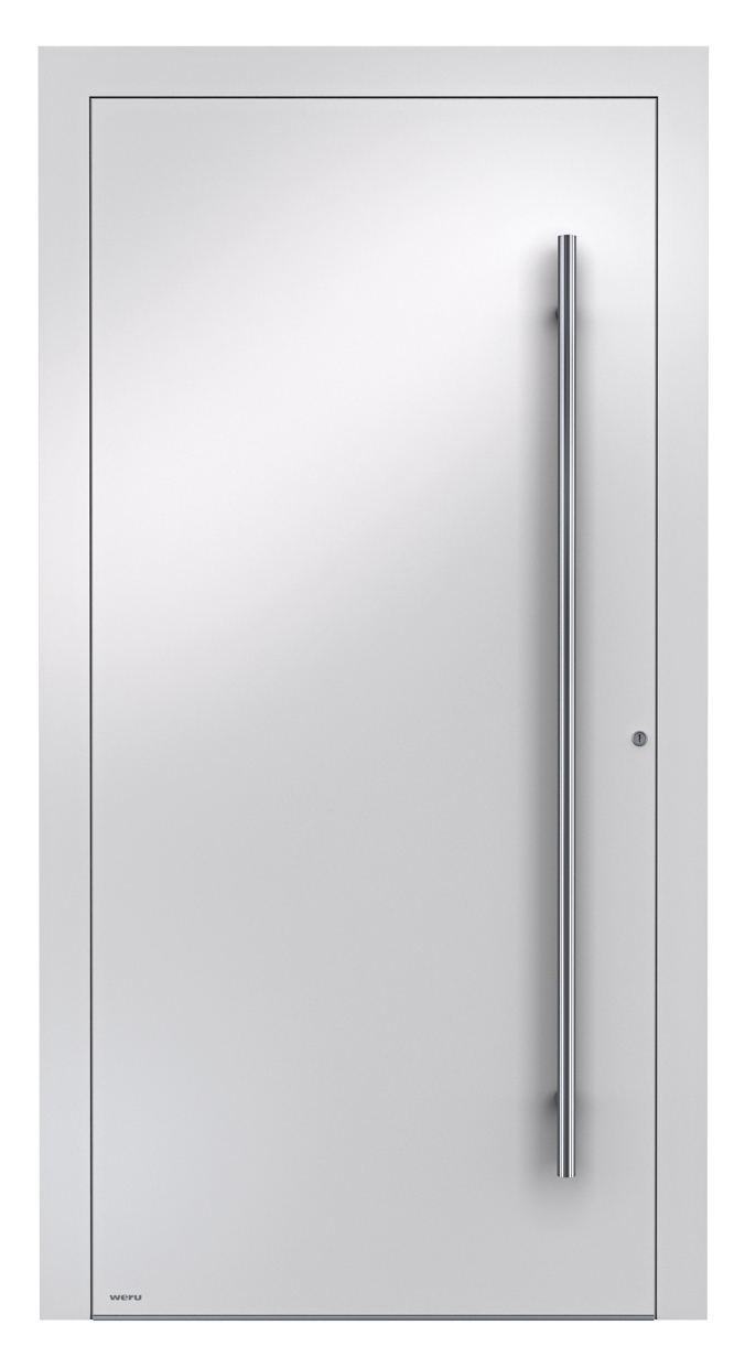 WERU ATRIS Aluminium-Haustür Klassik Modell H10408 in Verkehrsweiß