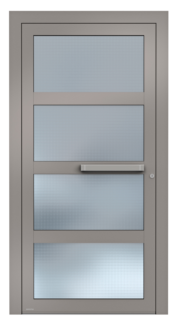 WERU ATRIS Aluminium-Haustür Vario Modell H00030-K in Graualuminium