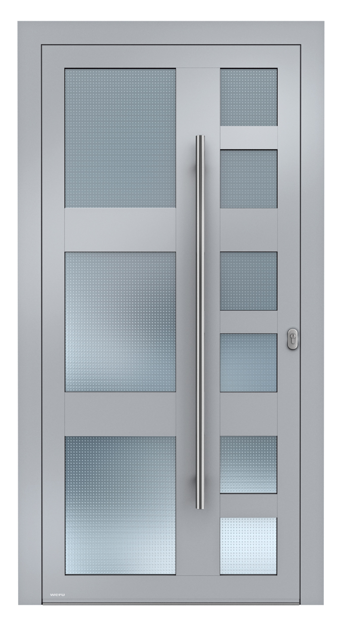 WERU ATRIS Aluminium-Haustür Vario Modell H00212-K Mastercarre in Fenstergrau